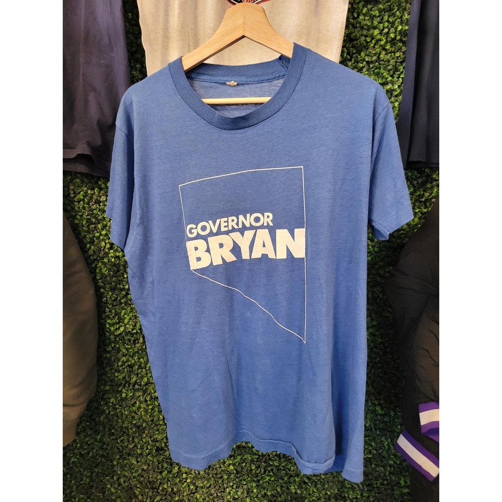 vtg 80s NEVADA GOVERNOR BRYAN Tee x-large xl // minimalistic senator casual